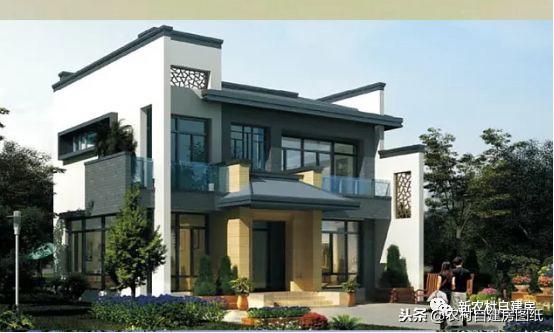 二層中式平屋頂農村自建房，外觀簡潔，室內布局大方舒適，南北老百姓最愛戶型