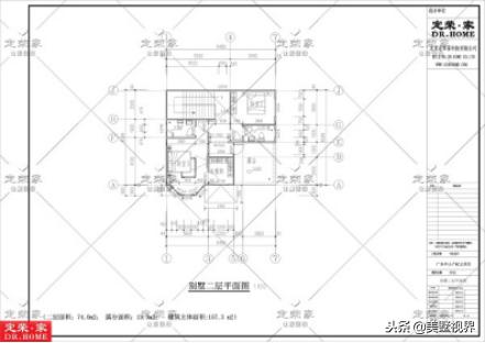 10.7米X10.4米農(nóng)村二層別墅設(shè)計圖，外觀經(jīng)典耐看、施工簡單，而且造價相當(dāng)經(jīng)濟。