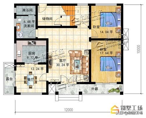 推薦一款最新英式二層別墅設(shè)計圖，紅色外觀亮眼搭配，熱烈大氣造價20萬