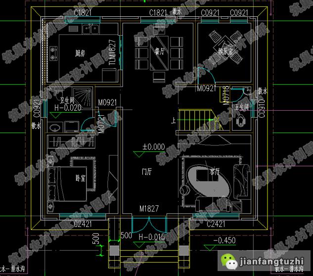 10.8米x10.1米農(nóng)村最受歡迎三層別墅設(shè)計圖，帶觀景涼亭+娛樂室，預(yù)算30萬！