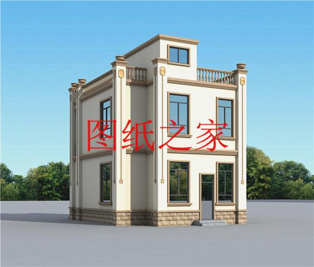 占地90平米左右的二層別墅，開間不到10米，非常實(shí)用的小戶型！