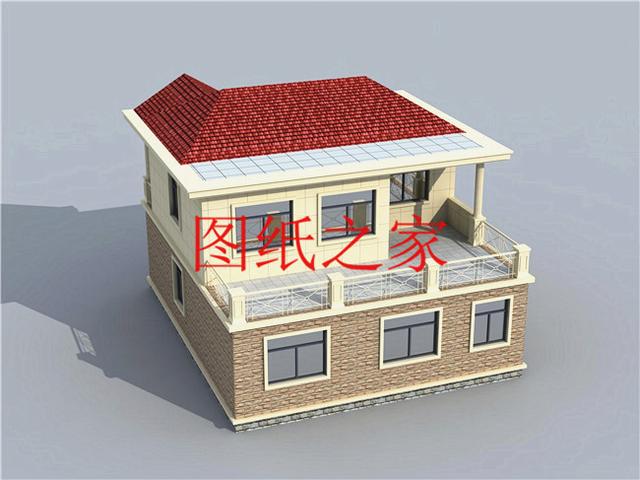 占地90平米左右的二層別墅，開間不到10米，非常實(shí)用的小戶型！