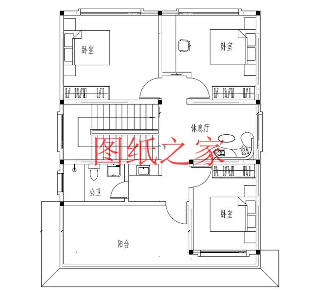 占地90平米左右的二層別墅，開間不到10米，非常實(shí)用的小戶型！