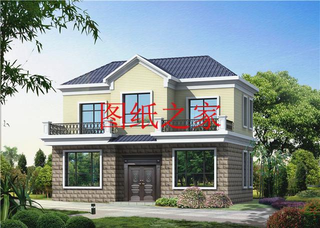 小巧精致的二層別墅，外觀和戶型都是滿分，一看見就想建一套！