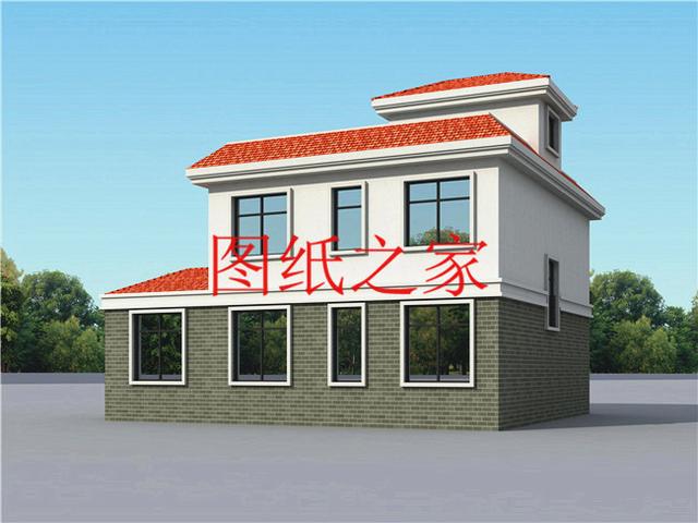 小巧精致的二層別墅，外觀和戶型都是滿分，一看見就想建一套！