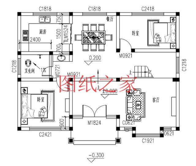 30萬(wàn)建好三層別墅，100平米的方正戶型，舒適宜居、美觀大氣！