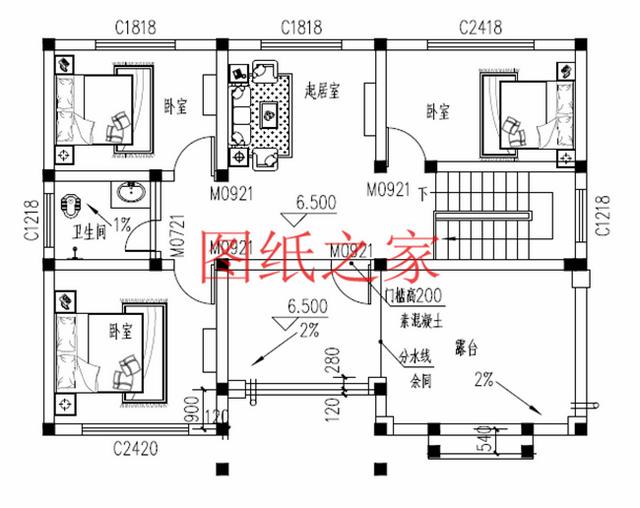 30萬(wàn)建好三層別墅，100平米的方正戶型，舒適宜居、美觀大氣！
