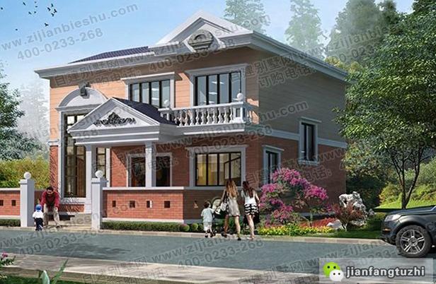 12米×10米農村復式二層別墅設計圖，兩款顏色搭配方案，喜歡哪個挑哪個