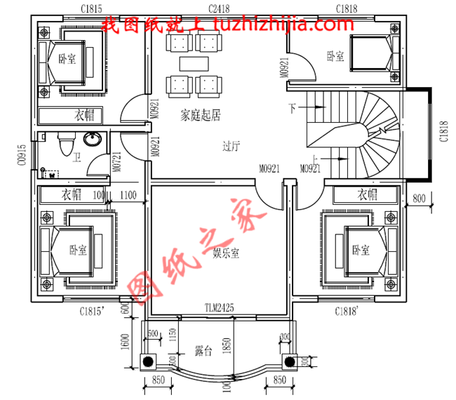 簡潔大氣農村二層小別墅設計圖，布局合理實用，堪稱經典！