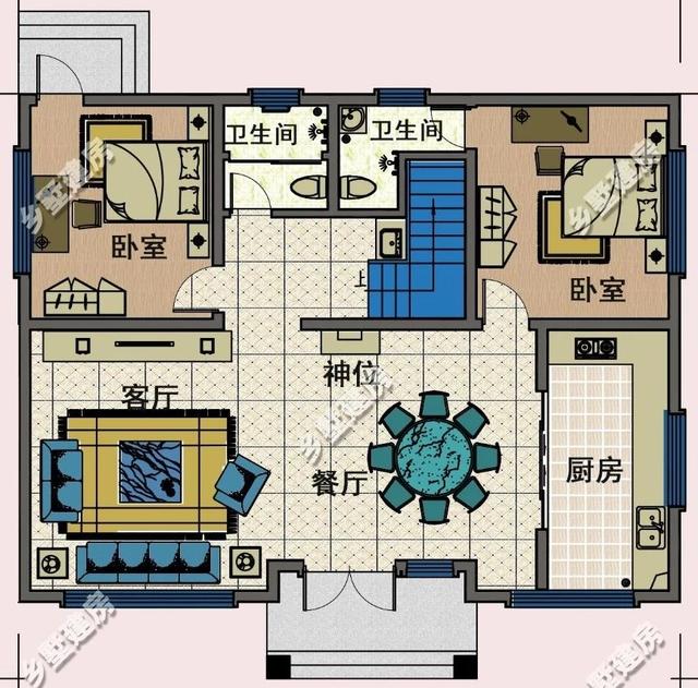 13×11.5米農村三層自建房，帶落地窗+挑空客廳，時尚大氣，農村美好幸福生活等著你！