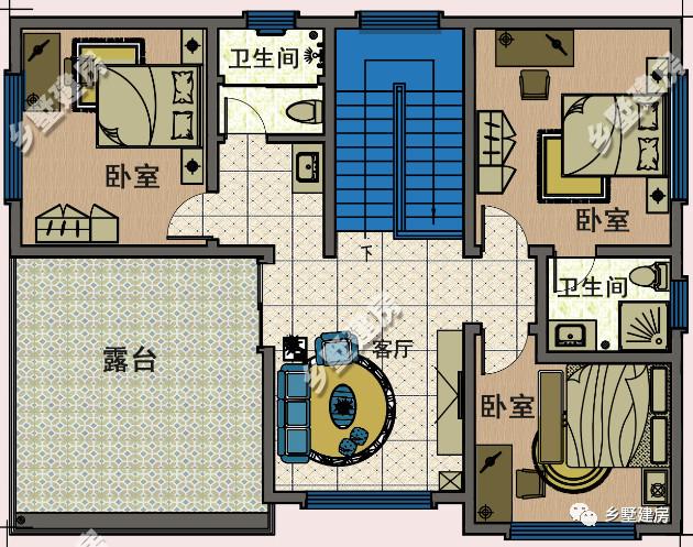 13×11.5米農村三層自建房，帶落地窗+挑空客廳，時尚大氣，農村美好幸福生活等著你！