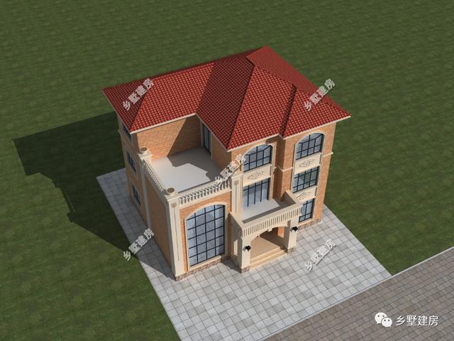 13×11.5米農村三層自建房，帶落地窗+挑空客廳，時尚大氣，農村美好幸福生活等著你！