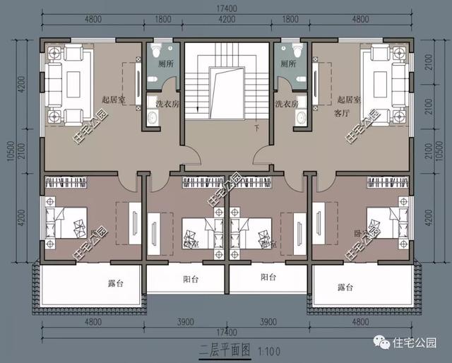 占地200平兄弟雙拼二層自建房，方正規(guī)整，落落大方沉穩(wěn)莊重，最適合農(nóng)村兄弟倆一起合建。