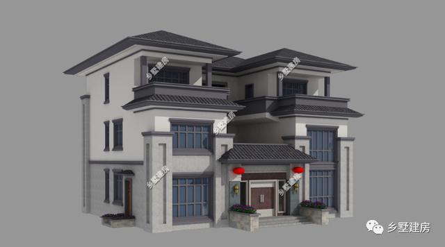 兩款新中式農村別墅設計圖，喜歡就收藏留著用吧！