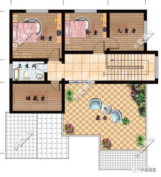 三款帶露臺(tái)的農(nóng)村別墅設(shè)計(jì)圖，簡(jiǎn)單實(shí)用，在農(nóng)村建一棟倍有面子！