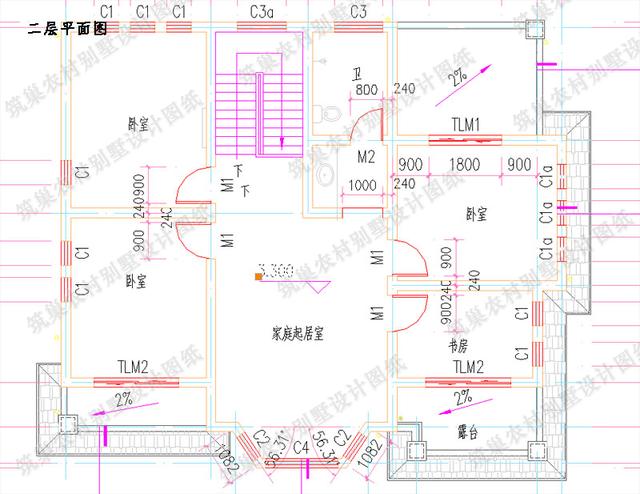 5款農村自建房，造價30萬內，二層120㎡左右。