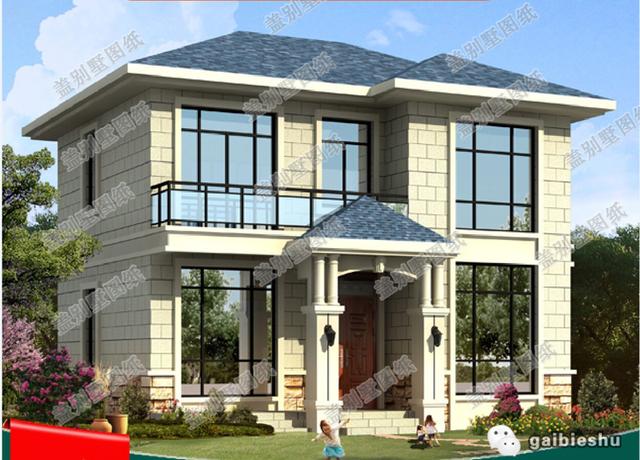 農村二層自建房，20萬100平米現代時尚設計坡屋頂設計更加獨特。