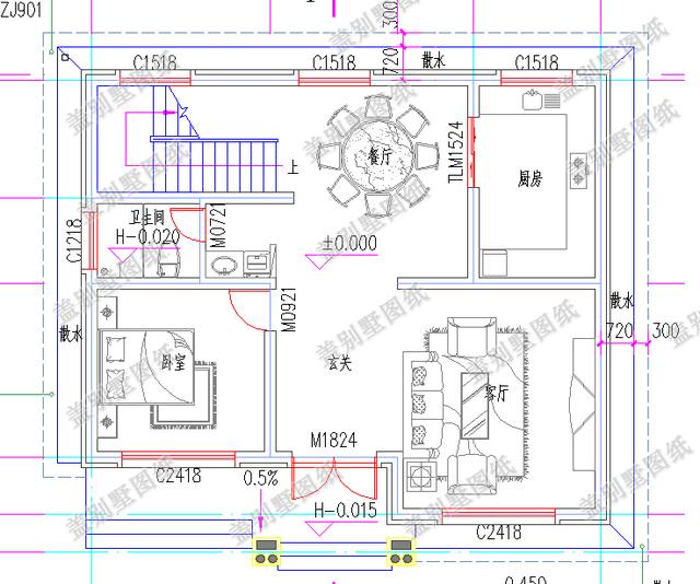 農村二層自建房，20萬100平米現代時尚設計坡屋頂設計更加獨特。