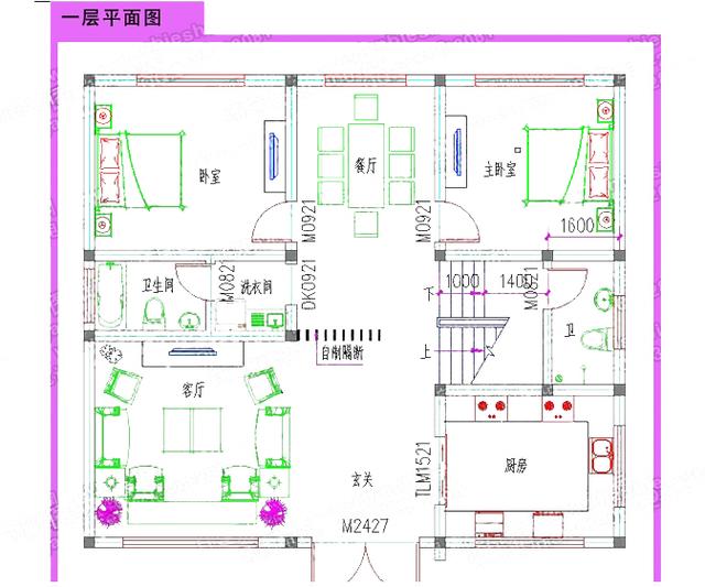 復式二層別墅設計圖，兩種配色方案任選，外觀布局無可挑剔