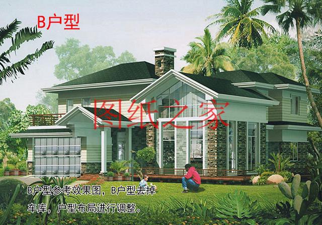 大戶型二層別墅設計圖，造價只要20萬，讓您的別墅獨一無二！