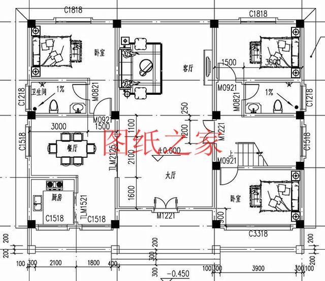 大戶型二層別墅設計圖，造價只要20萬，讓您的別墅獨一無二！