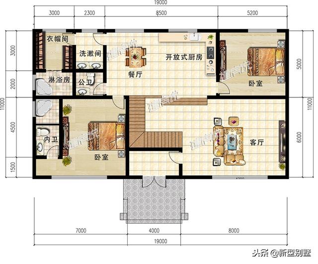 清晰脫俗二層簡約歐式別墅設計圖，在村里絕對是獨一無二噠！