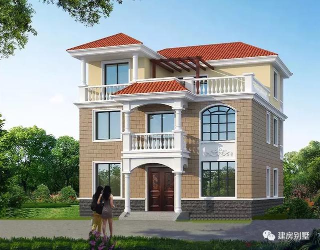 風格簡單的別墅設計圖，造價都在30W左右，布局也很合理。