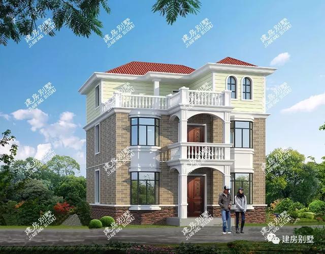 風格簡單的別墅設計圖，造價都在30W左右，布局也很合理。