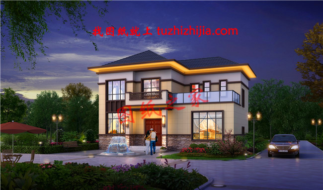 2026二層農村新款別墅設計圖，建一棟就非常有面子