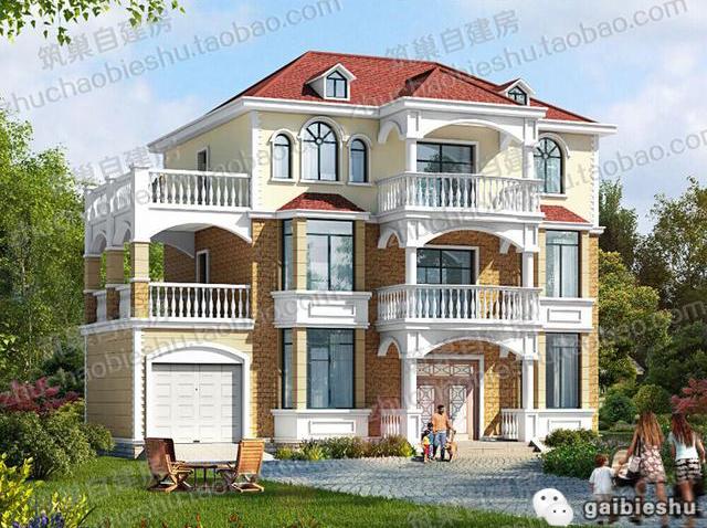 三層別墅設計圖，130平米，設計獨特外觀大氣上檔次。