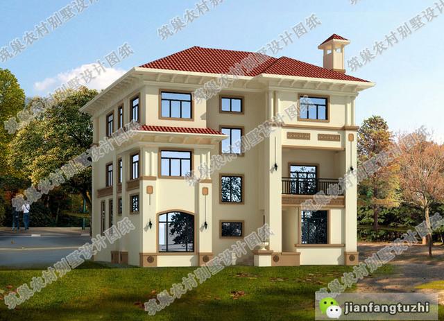 4套三層別墅設計圖，每一款都帶落地窗和車庫，彰顯現代時尚！