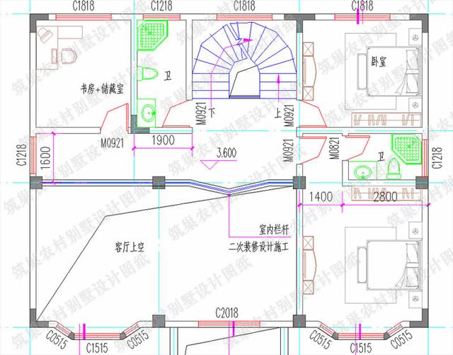 5款別墅設計圖，造價低廉，建筑結構水電齊全。