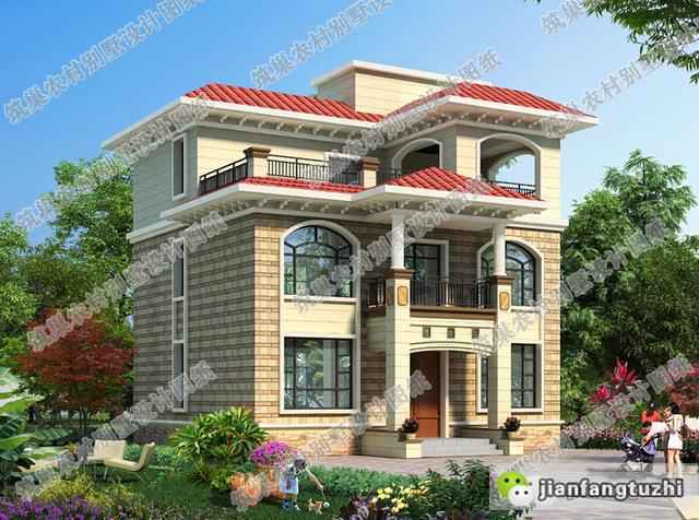 5款別墅設計圖，造價低廉，建筑結構水電齊全。