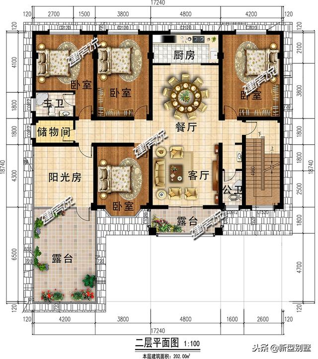 簡約又大氣的歐式風格別墅設計圖，真是美極了！