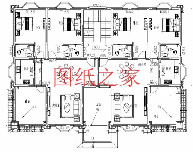 分享5套三層雙拼別墅設計圖，兄弟倆齊心協力建別墅！