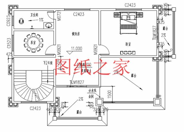 小戶型四層別墅圖，占地110平米左右，小巧精致、簡單大氣！