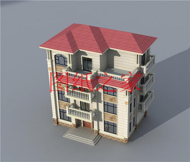 小戶型四層別墅圖，占地110平米左右，小巧精致、簡單大氣！