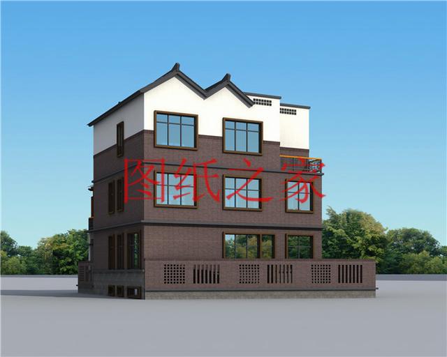 小戶型四層別墅圖，占地110平米左右，小巧精致、簡單大氣！