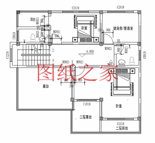 小戶型四層別墅圖，占地110平米左右，小巧精致、簡單大氣！