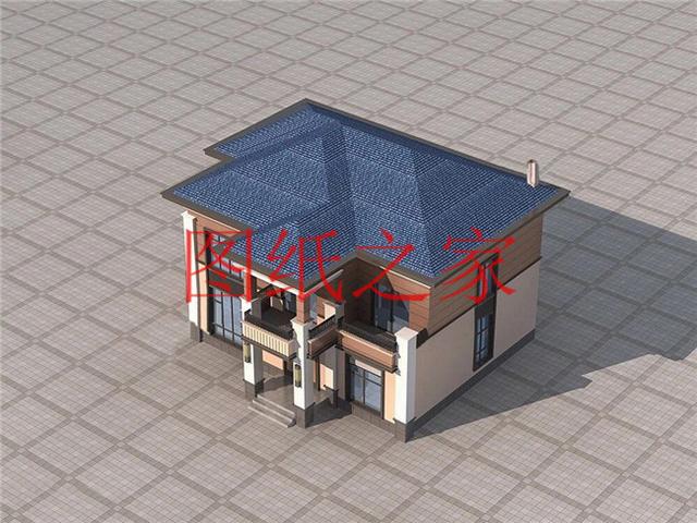 簡約美觀、經濟實用的二層別墅設計圖，非常符合您建房的實際需要！