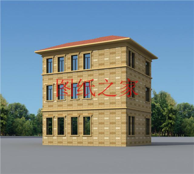 30萬三層別墅設計圖，100平米的方正戶型，舒適宜居、美觀大氣！