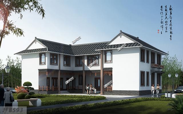 新款農村自建房，在老家有棟別墅，一家人其樂融融！