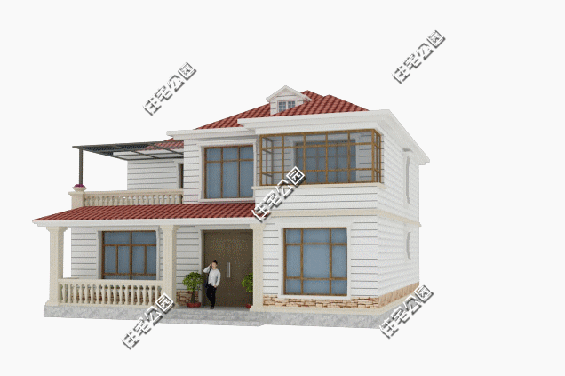 田園別墅設(shè)計(jì)圖，內(nèi)外兼修，設(shè)計(jì)獨(dú)特，外觀靚麗。