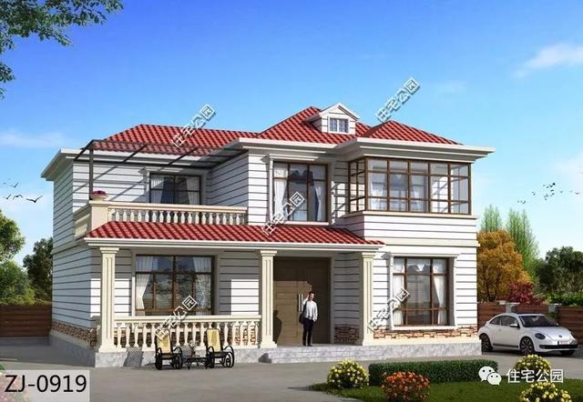 田園別墅設(shè)計(jì)圖，內(nèi)外兼修，設(shè)計(jì)獨(dú)特，外觀靚麗。