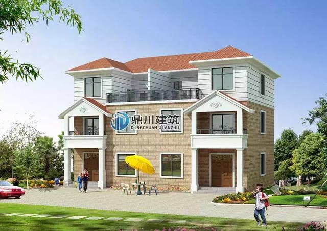 8套雙拼別墅設計圖，兄弟別墅這樣建，氣派實用有面子。