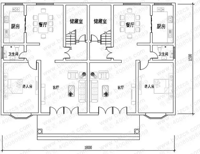 8套雙拼別墅設計圖，兄弟別墅這樣建，氣派實用有面子。