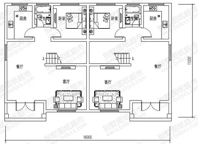 8套雙拼別墅設計圖，兄弟別墅這樣建，氣派實用有面子。