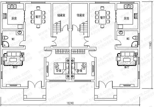 8套雙拼別墅設計圖，兄弟別墅這樣建，氣派實用有面子。