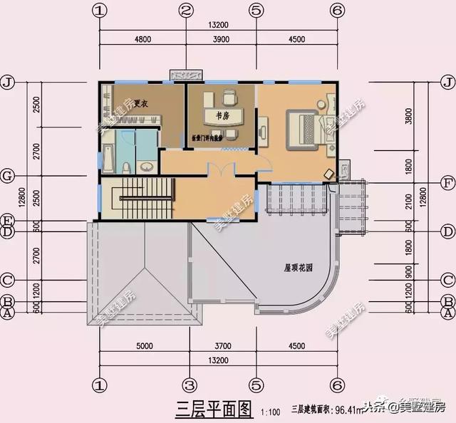 獨特別墅設計圖，家里有一個屋頂花園，簡直太羨慕啦！