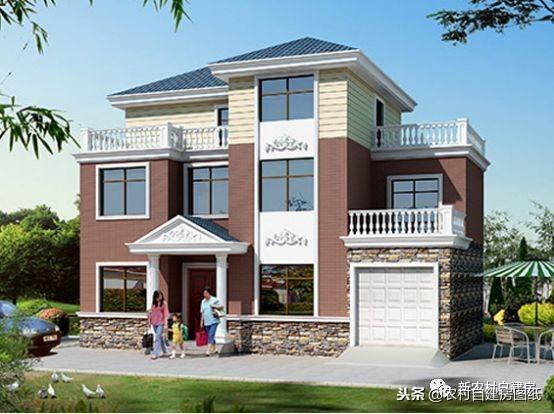 三層別墅設(shè)計(jì)圖，帶車庫主體25萬起，值不值你說了算！